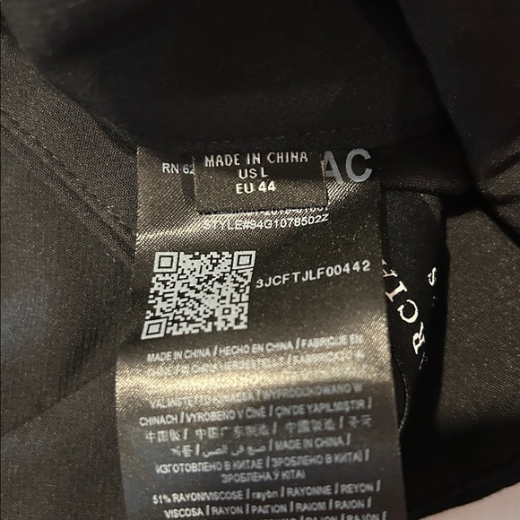 Marciano Black Wide leg Pants Gold Chain Accent Size Large UK 44 New Side Zip - Picture 5 of 6